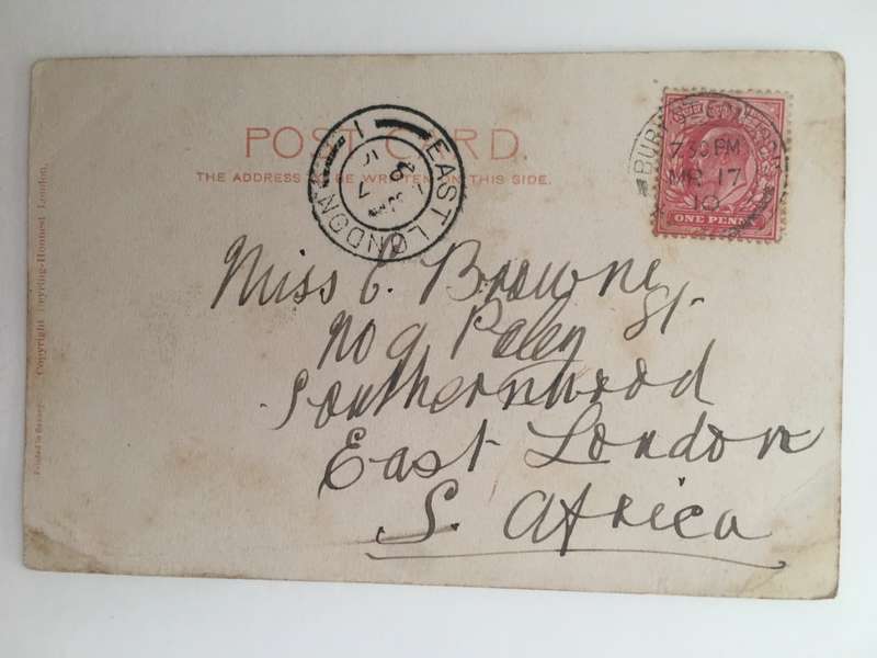 VINTAGE TO ANTIQUE POSTCARD - LONDON WITH OLD STAMP