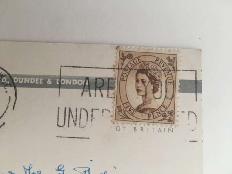 VINTAGE TO ANTIQUE POSTCARD - WITH OLD STAMP