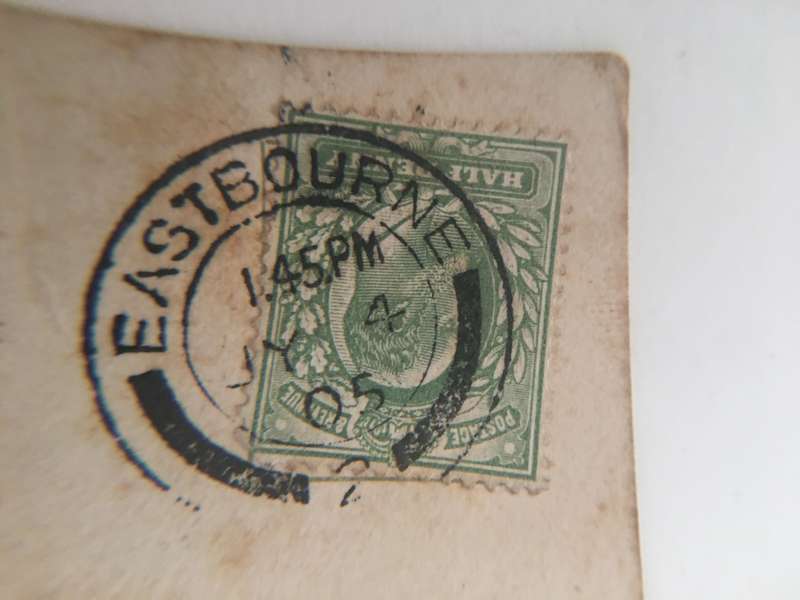 VINTAGE TO ANTIQUE POSTCARD - HERSTMONCEUX CASTLE - WITH OLD  STAMP