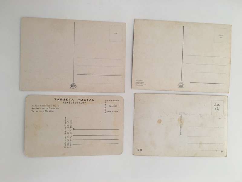 VINTAGE LOT OF 4 POSTCARDS