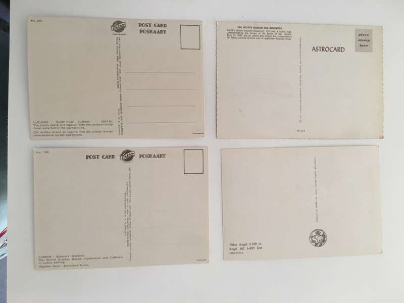 VINTAGE 4 POSTCARDS
