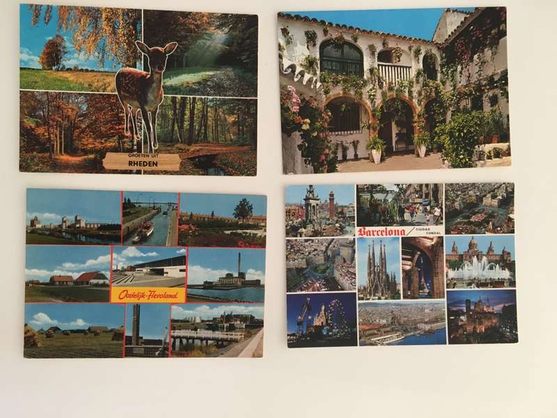 VINTAGE LOT OF 4 POSTCARDS