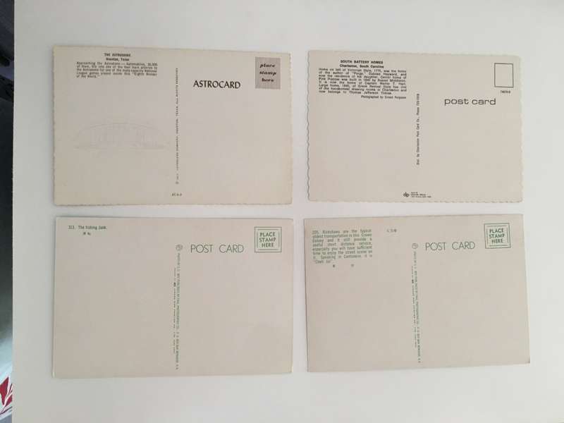 VINTAGE LOT OF 4 POSTCARDS