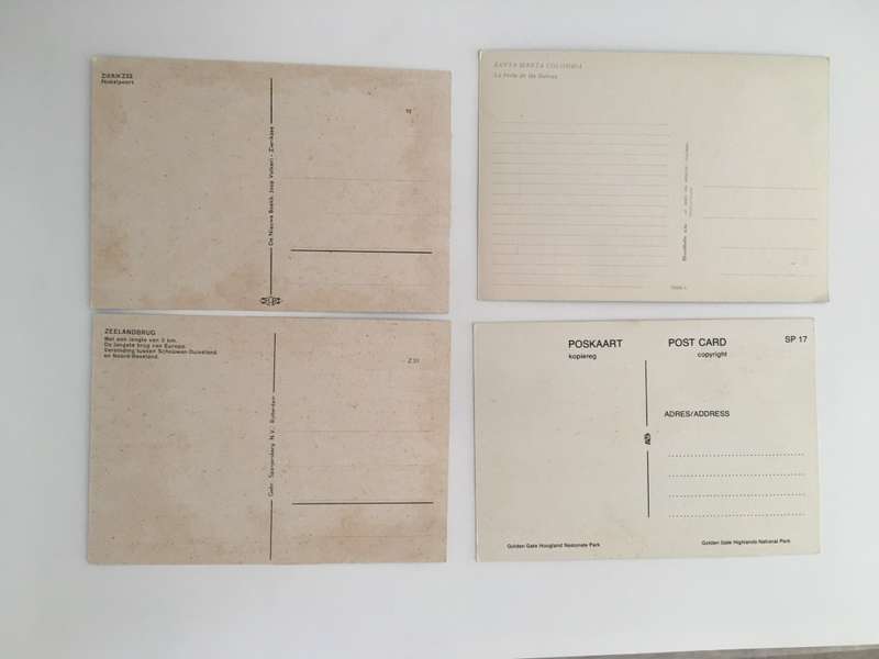 VINTAGE LOT OF 4 POSTCARDS
