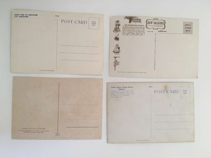 VINTAGE LOT OF 4 POSTCARDS