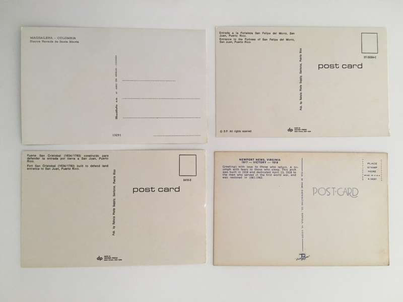 VINTAGE LOT OF 4 POSTCARDS
