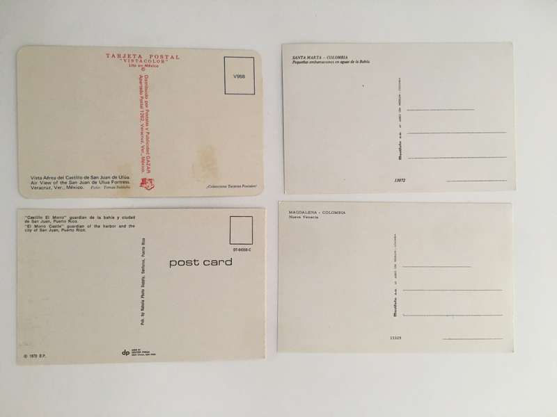 VINTAGE LOT OF 4 POSTCARDS