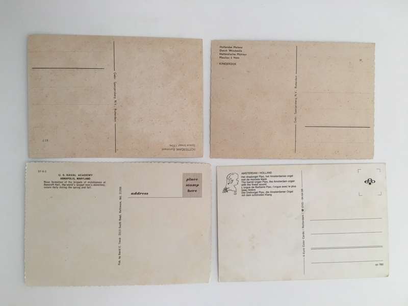 VINTAGE LOT OF 4 POSTCARDS