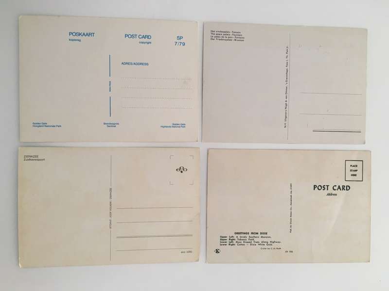 VINTAGE LOT OF 4 POSTCARDS