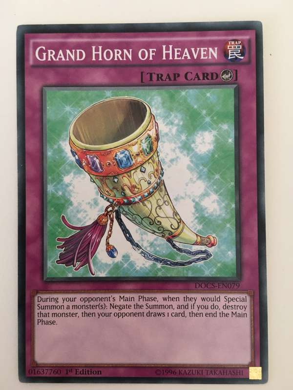 YU-GI-OH TRADING CARD - GRAND HORN OF HEAVEN