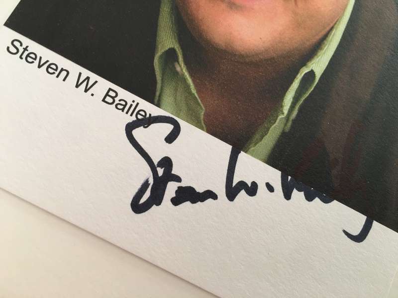 AUTOGRAPHED / SIGNED - STEVEN W. BAILEY - GREYS ANATOMY BROADER THAN POSTCARD