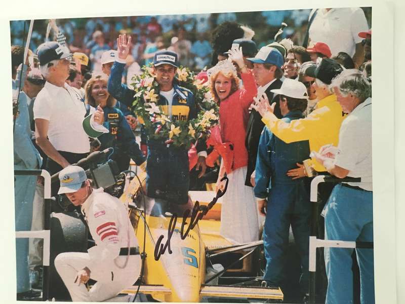 AUTOGRAPHED / SIGNED - AL UNSER - FORMULA ONE AND INDY RACER A4 SIZE