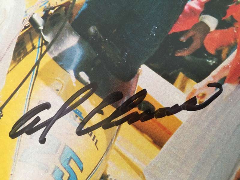 AUTOGRAPHED / SIGNED - AL UNSER - FORMULA ONE AND INDY RACER A4 SIZE