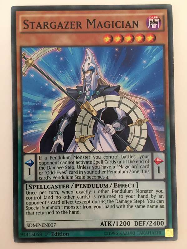 YU-GI-OH TRADING CARD - STARGAZER MAGICIAN