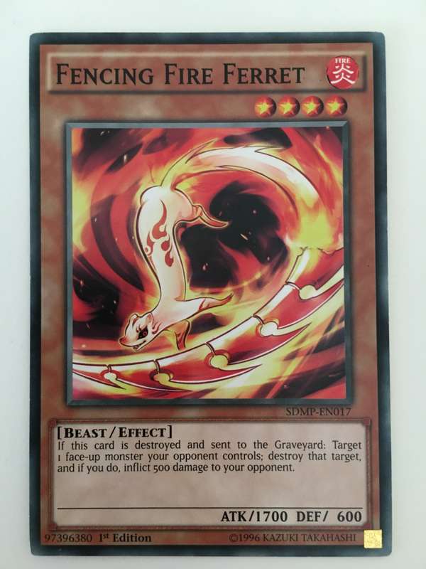 YU-GI-OH TRADING CARD - FENCING FIRE FERRET