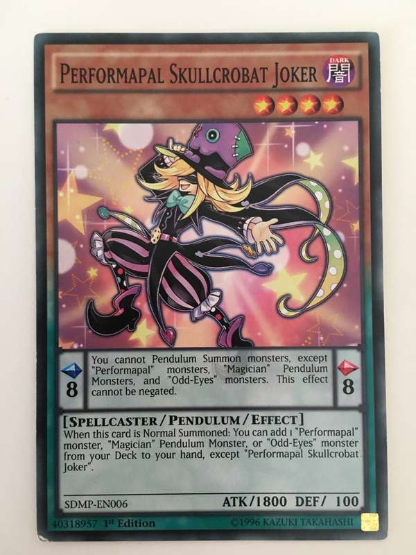 YU-GI-OH TRADING CARD - PERFORMAPAL SKULLCROBAT JOKER