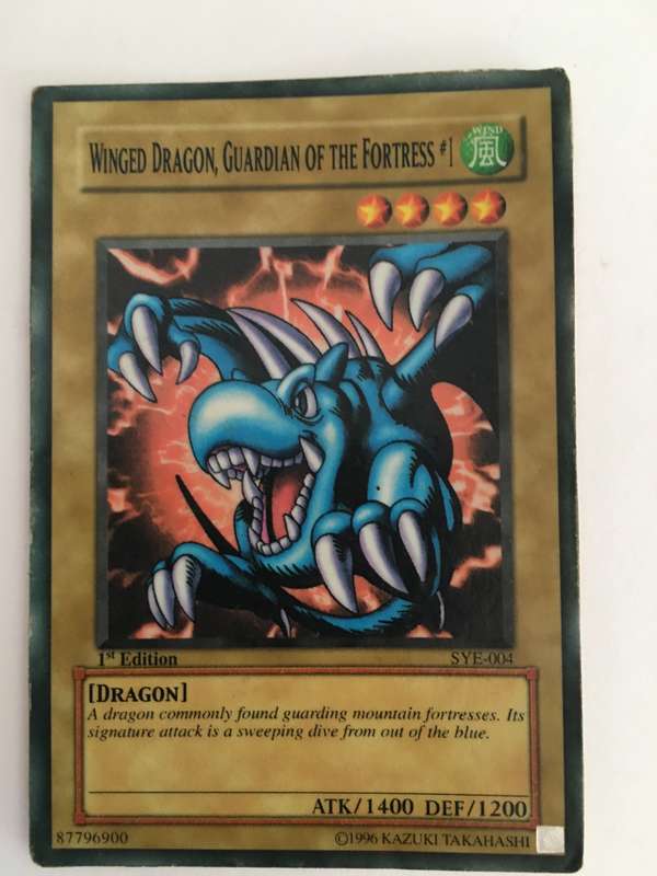 YU-GI-OH TRADING CARD - WINGED DRAGON,  GUARDIAN OF THE FORTRESS #1