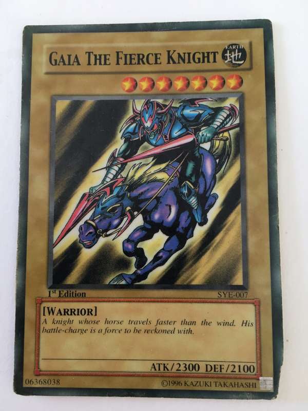 YU-GI-OH TRADING CARD - GAIA THE FIERCE KNIGHT
