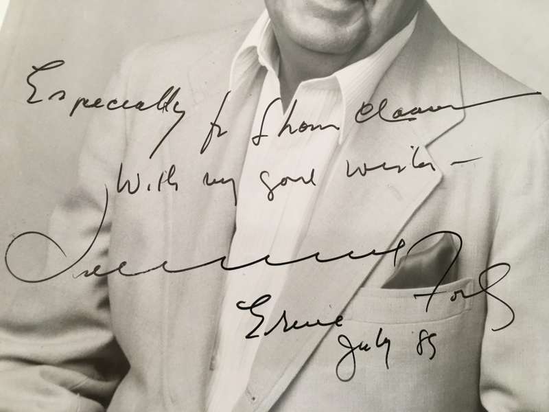 AUTOGRAPHED/ SIGNED - TENNESSEE ERNIE FORD - A4 SIZE