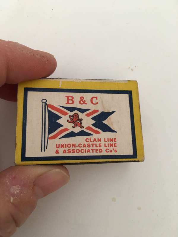 VINTAGE UNION-CASTLE  LINE - BRYANT & MAY`S SAFETY MATCH