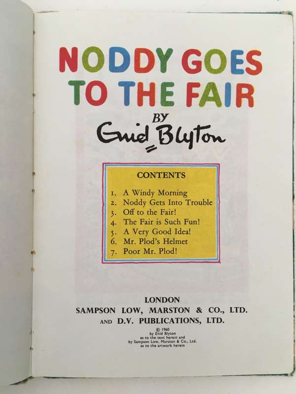 VINTAGE NODDY GOES TO THE FAIR - BOOK 21 - 1960