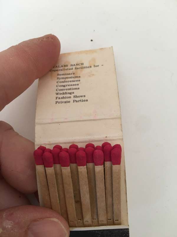 VINTAGE KYALAMI RANCH JOHANNESBURG MATCH BOOK