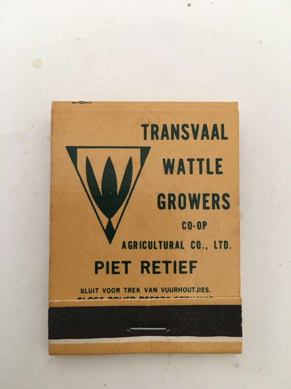 VINTAGE TRANSVAAL WATTLE GROWERS  MATCH BOOK