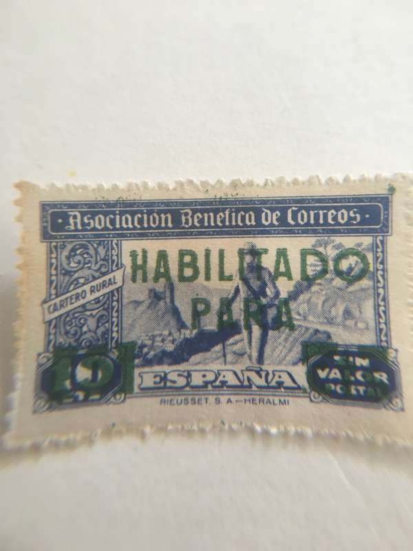 SPAIN PRINTED OVER UNUSED STAMP