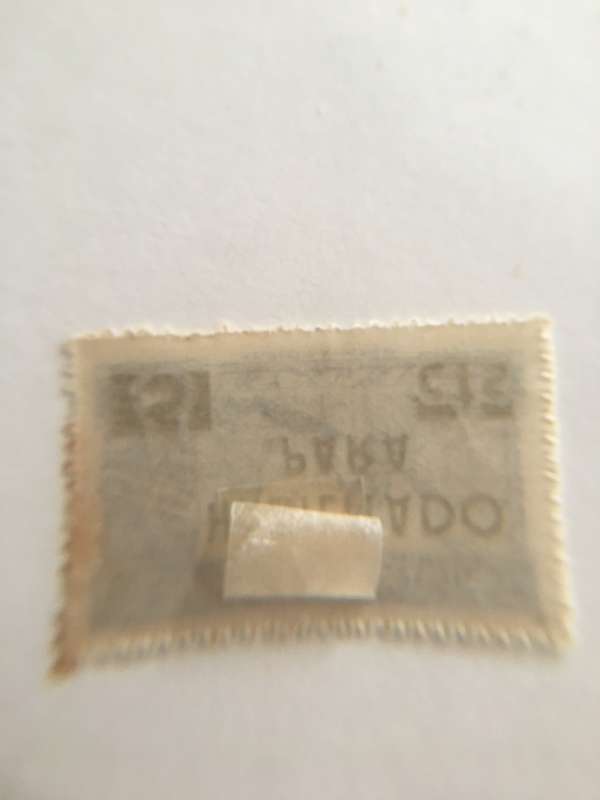 SPAIN PRINTED OVER UNUSED STAMP
