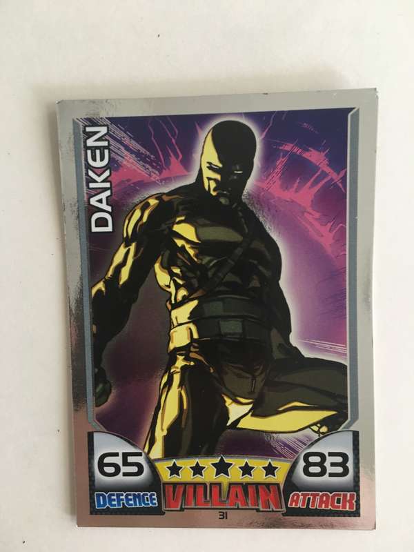 DC MARVEL TOPPS VILLAIN TRADING CARD - DAKEN / FOIL CARD /SHINY CARD