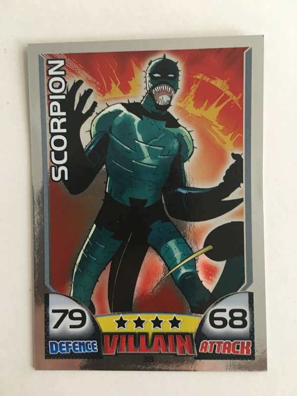 DC MARVEL TOPPS VILLAIN TRADING CARD - SCORPION / FOIL CARD / SHINY CARD