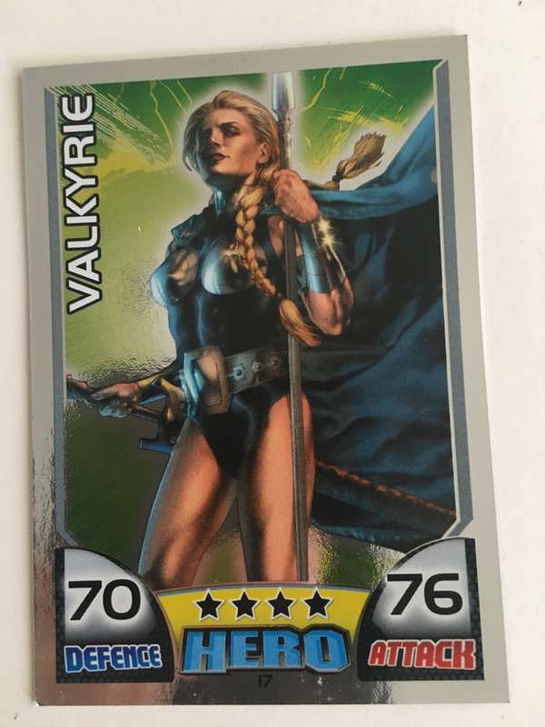 DC MARVEL TOPPS TRADING CARD - VALKYRIE / FOIL CARD / SHINY CARD