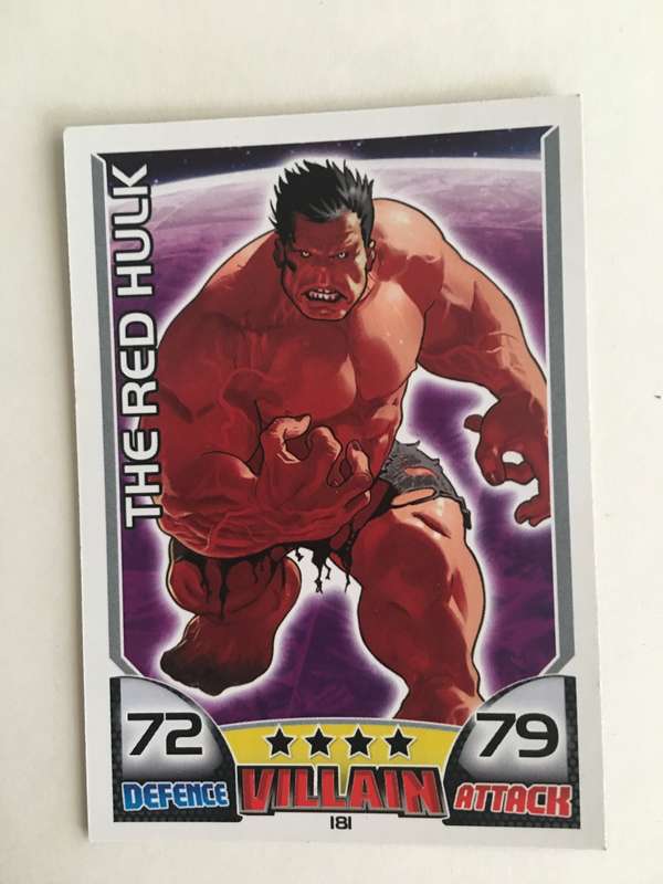 DC MARVEL TOPPS VILLAIN TRADING CARD - THE-RED HULK