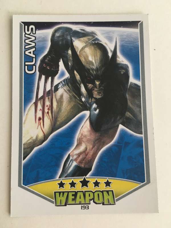DC MARVEL TRADING CARD  -  WEAPON - CLAWS