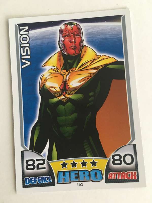 DC MARVEL TOPPS TRADING CARD - VISION -HERO