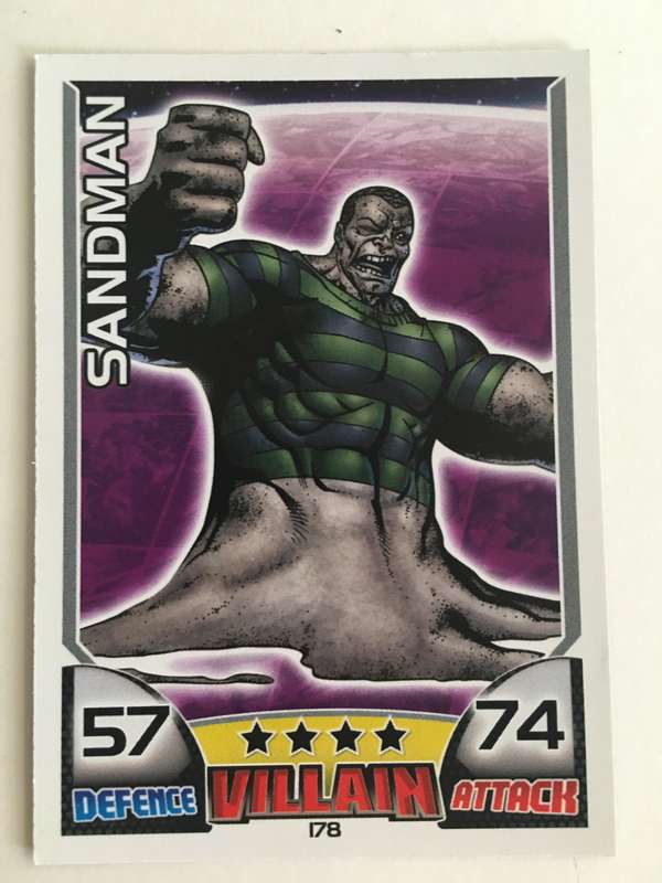 DC MARVEL TOPPS VILLAIN TRADING CARD - SANDMAN