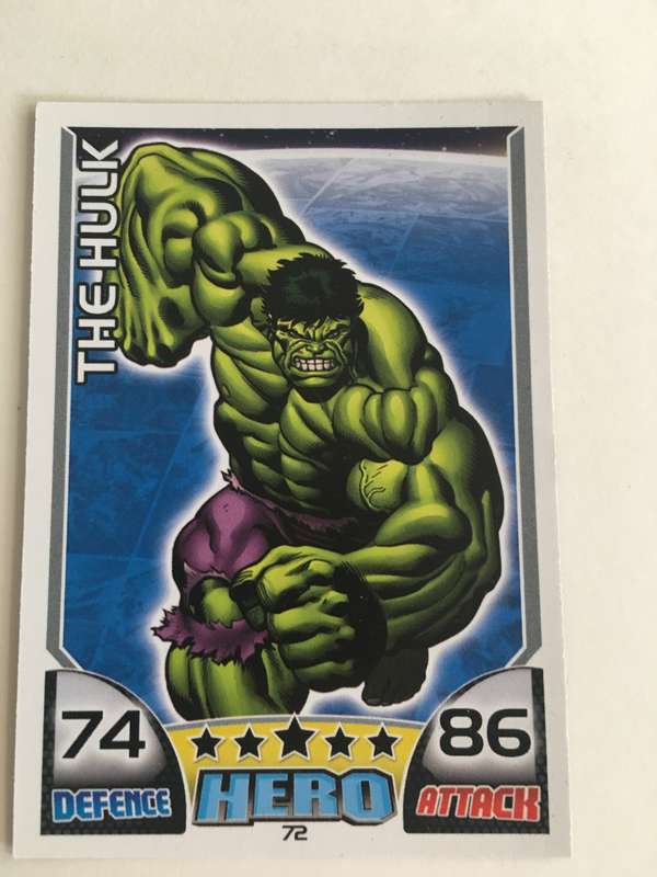DC MARVEL  TOPPS TRADING CARD HERO - THE HULK