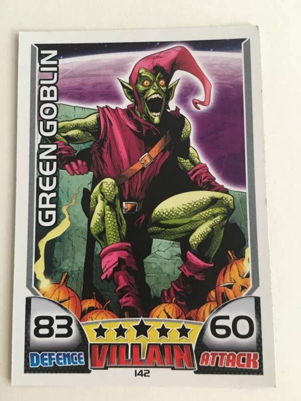 DC MARVEL TOPPS VILLIAN  TRADING CARD -  GREEN GOBLIN