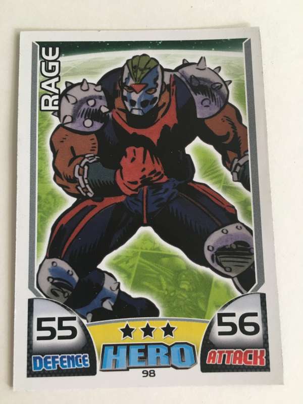 DC MARVEL TOPPS HERO TRADING CARD - RAGE