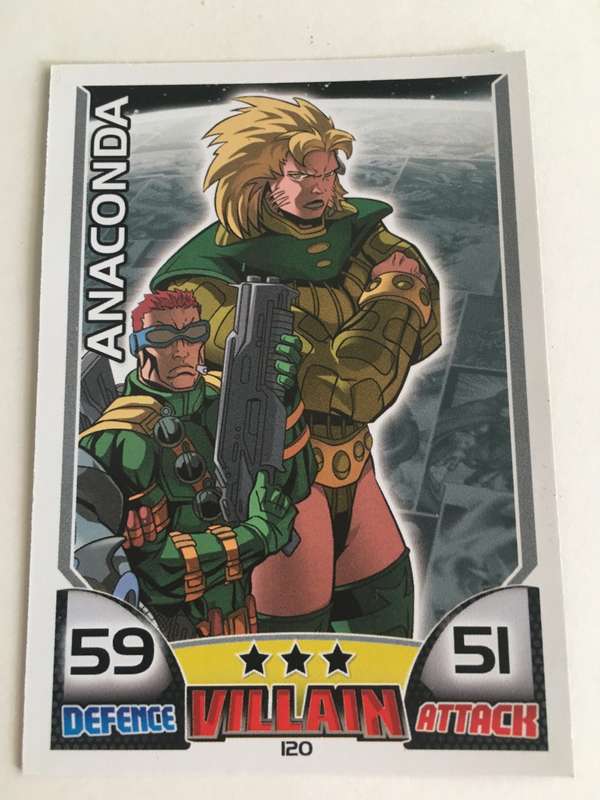 DC  MARVEL TOPPS TRADING CARD - VILLAIN -ANACONDA