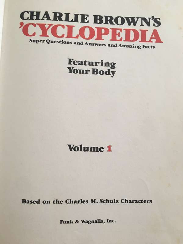 VINTAGE CHARLIE BROWN`S CYCLOPEDIA - NO. 1 - 1980