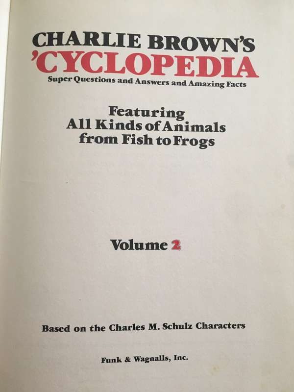 VINTAGE CHARLIE BROWN`S CYCLOPEDIA - NO. 2 - 1980
