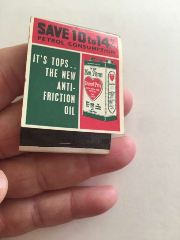 VINTAGE  MATCH BOOK - GRAND PRIX - LUBYSIL
