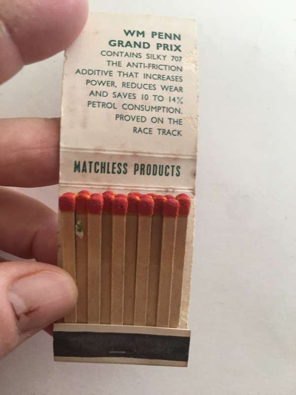VINTAGE  MATCH BOOK - GRAND PRIX - LUBYSIL