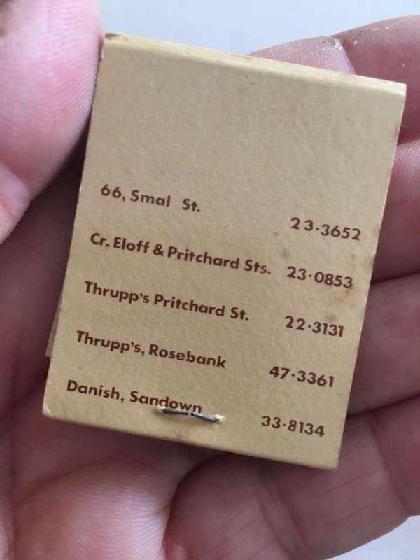 VINTAGE MATCHBOOK - THE DANISH JHB