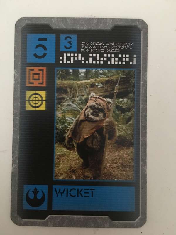 VINTAGE LUCASFILM  STAR WARS CARD - ORIGINAL STAR WARS ACTORS - WICKET