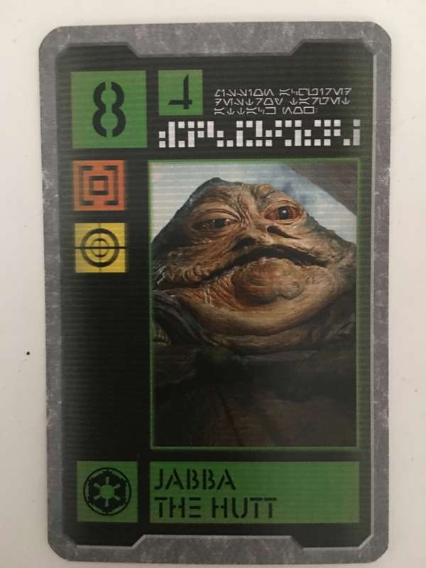 VINTAGE LUCASFILM  STAR WARS CARD - ORIGINAL STAR WARS ACTORS - JABBA THE HUTT