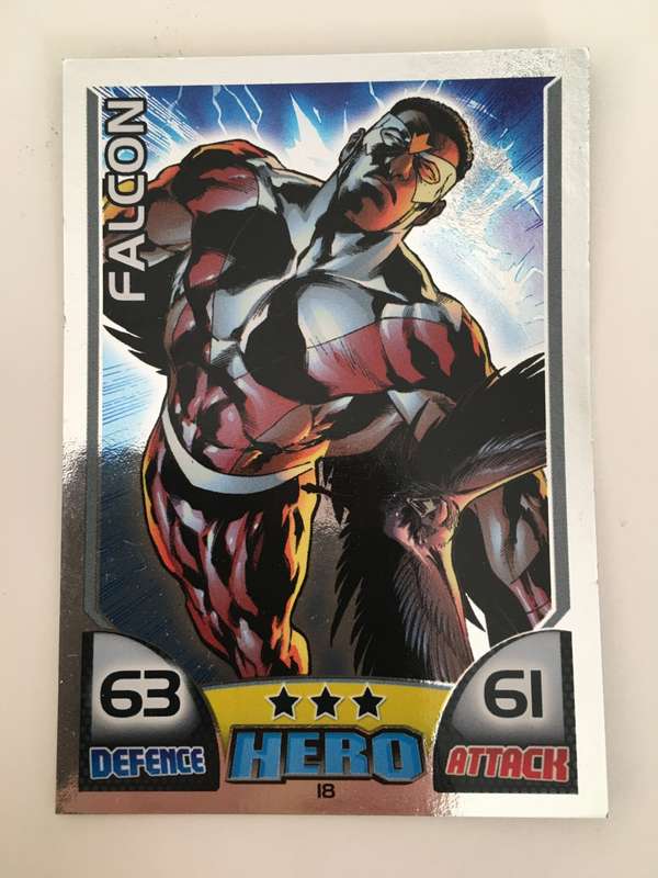 TOPPS  DC MARVEL TRADING HERO CARD - FALCON / SHINY FOIL CARD