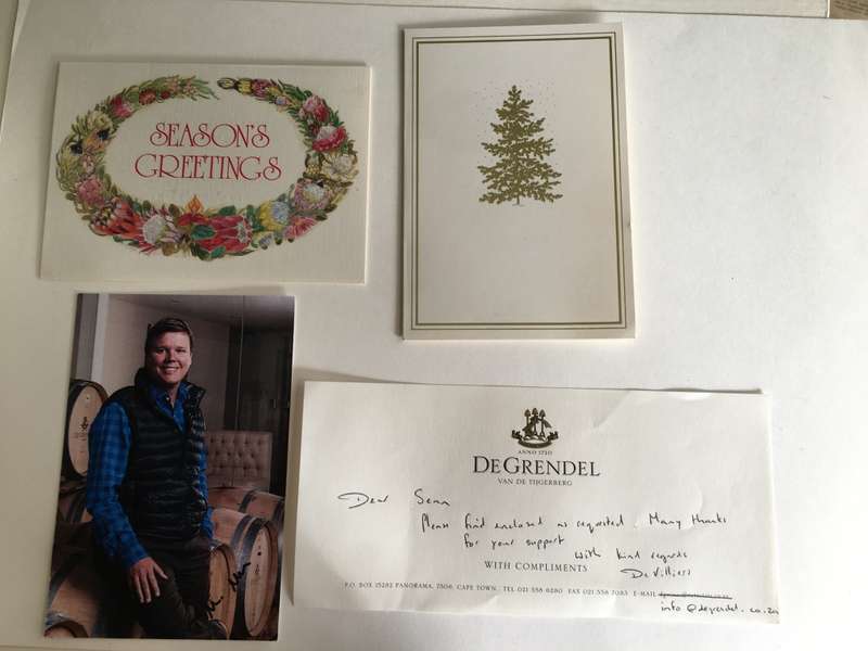AUTOGRAPH OF DAVID GRAAFF 3RD BARONET SON OF VILLIERS GRAAFF OWNER OF DEGRENDEL WINES