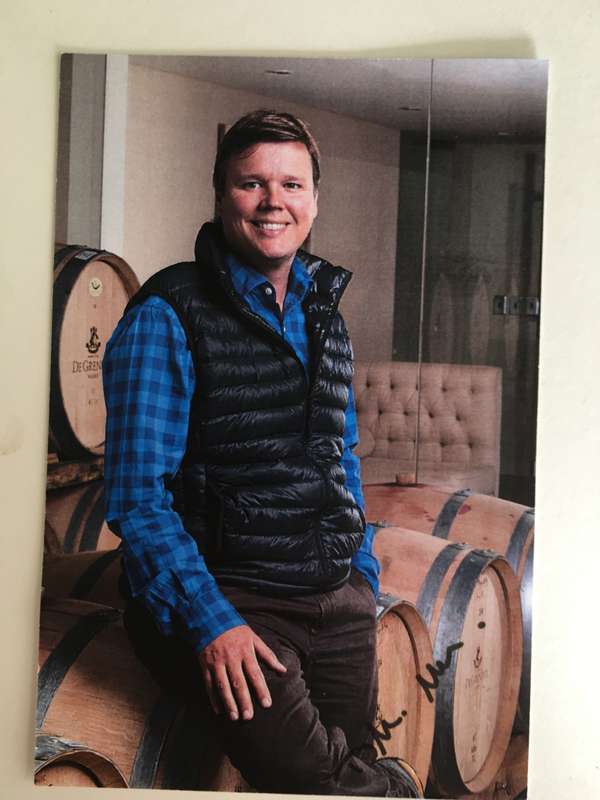 AUTOGRAPH OF DAVID GRAAFF 3RD BARONET SON OF VILLIERS GRAAFF OWNER OF DEGRENDEL WINES